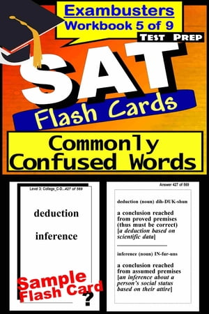SAT Test Prep Commonly Confused Words Review--Exambusters Flash Cards--Workbook 5 of 9