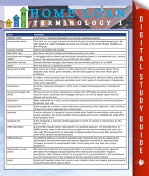 Home Loan Terminology 1