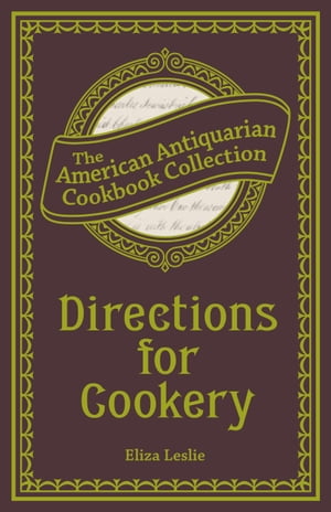 Directions for Cookery