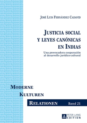 Justicia social y leyes can?nicas en Indias Una provocadora cooperaci?n al desarrollo jur?dico-cultural