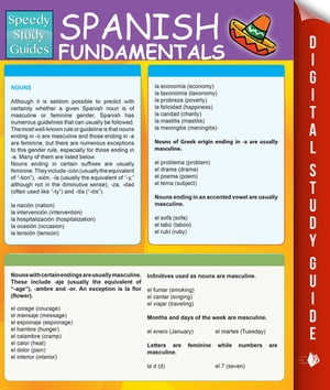 Spanish Fundamentals 1 (Speedy Study Guides)