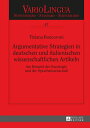 Argumentative Strategien in deutschen und italienischen wissenschaftlichen Artikeln Am Beispiel der Soziologie und der Sprachwissenschaft