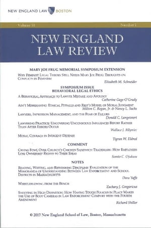 New England Law Review: Volume 51, Number 1 - Winter 2017Żҽҡ[ New England Law Review ]