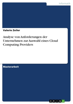 Analyse von Anforderungen der Unternehmen zur Auswahl eines Cloud Computing Providers