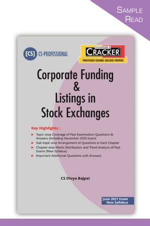 Taxmann's CRACKER – Corporate Funding & Listing in Stock Exchanges