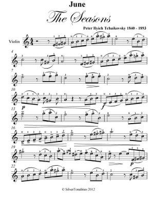 June The Seasons Easy Violin Sheet Music