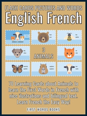3 - Animals - Flash Cards Pictures and Words English French