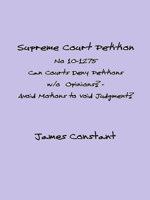 Supreme Court Petition No 10-1275