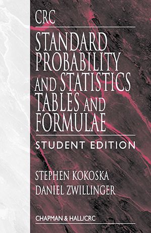 CRC Standard Probability and Statistics Tables and Formulae, Student Edition