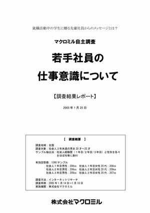 若手社員の仕事意識について