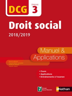 Droit social 2018/2019 DCG Epreuve 3 Manuel & applications 2018