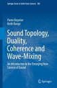 Sound Topology, Duality, Coherence and Wave-Mixing An Introduction to the Emerging New Science of Sound【電子書籍】 Pierre Deymier