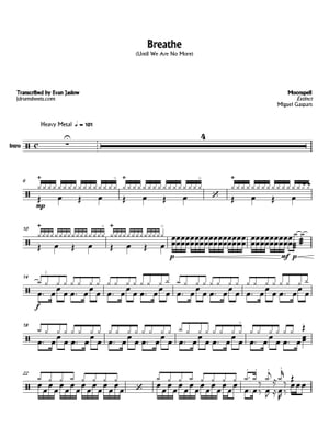 Moonspell - Breathe (Until We Are No More): Drum Sheet Music