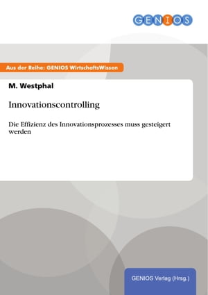 Innovationscontrolling Die Effizienz des Innovationsprozesses muss gesteigert werden