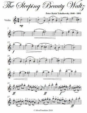 Sleeping Beauty Waltz Easy Violin Sheet Music【