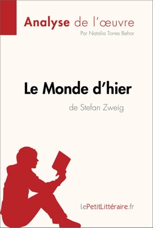 Le Monde d'hier de Stefan Zweig (Analyse de l'oeuvre)