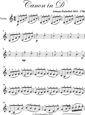 Canon in D Easy Violin Sheet Music【電子書