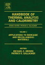 Handbook of Thermal Analysis and Calorimetry Applications to inorganic and misce...