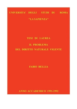 Il problema del diritto naturale vigente