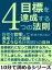 目標を達成する４つの法則。目標を管理して達成する方法論。さようなら計画倒れの自分。