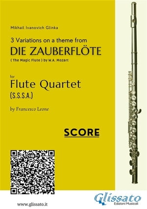 Score: 3 Variations on a theme from "Die Zauberflöte" - Flute Quartet