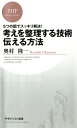 ＜p＞IT化とグローバル化を背景に、私たちを取り巻く情報が膨大に増えている今、ビジネスパーソンには「既存の情報を組み合わせて、新しい情報を作り出すこと」が求められている。そこで、大きな力を発揮するのが「図解」。情報を整理する、自分の考えをまとめる、相手へわかりやすく伝えるのに最適なツールだ。本書は、だれもが知っている5つの図、すなわちツリー図、フロー図、マトリクス図、ベン図、点グラフの活用法をやさしく解説する。20のケーススタディを取り上げ、どのような場面でどの図を使えばよいか、またその図をまとめるためのノウハウが詳細に示されている。報告のための資料作成、企画の提案、問題の解決など、さまざまなビジネスシーンで役に立つ図解。5つの図をマスターすれば、論理力を高め、ワンランク上の仕事ができる！＜/p＞画面が切り替わりますので、しばらくお待ち下さい。 ※ご購入は、楽天kobo商品ページからお願いします。※切り替わらない場合は、こちら をクリックして下さい。 ※このページからは注文できません。