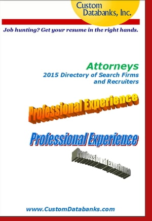 Attorneys 2015 Directory of Search Firms and Recruiters