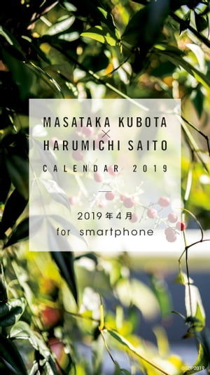 窪田正孝×写真家・齋藤陽道　カレンダー2019.4 for smartphone