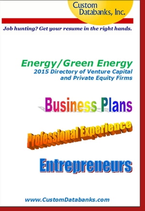 Energy/Green Energy 2015 Directory of Venture Capital and Private Equity