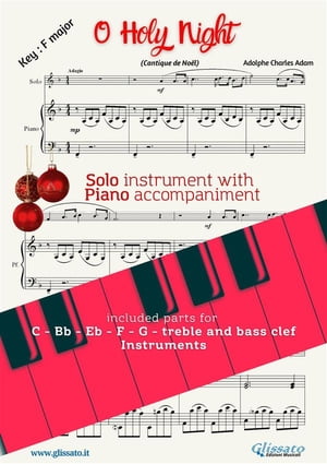 O Holy Night (in F) for all instruments with Piano accompaniment