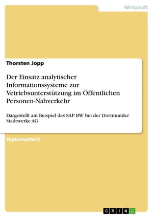 Der Einsatz analytischer Informationssysteme zur Vetriebsunterstützung im Öffentlichen Personen-Nahverkehr