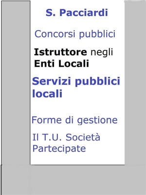 Concorso Istruttore Enti Locali - Servizi pubblici locali