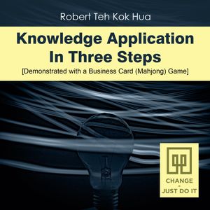 Knowledge Application In Three Steps Demonstrated with a Business Card (Mahjong) Game