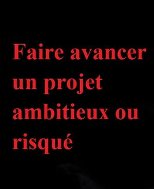 Faire avancer un projet ambitieux ou risqu?