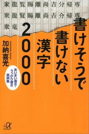 書けそうで書けない漢字２０００　あいまい書き・うっかり書き実例集