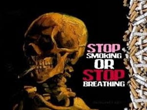 Stop smoking or stop breathing