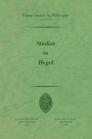 Studies in Hegel Reprint 1960【電子書籍】[ Alan B. Brinkley ]