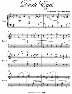 Dark Eyes Elementary Piano Sheet Music