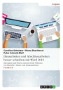 ＜p＞Fachbuch aus dem Jahr 2015 im Fachbereich Ratgeber - Schule, Bildung, P?dagogik, , Sprache: Deutsch, Abstract: Das Semesterende: Die Referate sind gehalten, die hei?e Klausurenphase ist vorbei, die Ferien k?nnen kommen - w?re da nicht die Haus- oder gar Abschlussarbeit, die geschrieben werden muss. Das Problem: Mit der Inhaltsrecherche und dem Schreiben des Textes allein ist es nicht getan. Falsche Seitenzahlen, verschobene Abs?tze, ungleiche Seitenr?nder und verschwundene Abbildungen kurz vor dem Abgabetermin sind der Alptraum jedes Studenten - denn sie kosten Zeit und Nerven. Die L?sung: Dieser Ratgeber erkl?rt Schritt f?r Schritt die wichtigsten Funktionen in Word 2010, die das Schreiben eines wissenschaftlichen Textes vereinfachen und beschleunigen - vom perfekten Seitenlayout ?ber automatisch erstellte Verzeichnisse bis zum Setzen von sich selbst aktualisierenden Fu?- und Endnoten. Aus dem Inhalt: - Seitenlayout festlegen; - Einz?ge und Textausrichtung; - ?berschriften und Verzeichnisse erstellen; - Fu?- und Endnoten einf?gen; - Seitenzahlen und Abschnitte formatieren; - Verweise und Verlinkungen; - Abbildungen, Grafiken und Diagramme; - Der perfekte Ausdruck.＜/p＞画面が切り替わりますので、しばらくお待ち下さい。 ※ご購入は、楽天kobo商品ページからお願いします。※切り替わらない場合は、こちら をクリックして下さい。 ※このページからは注文できません。