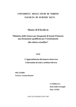 L'apprendimento del numero attraverso l'attivazione di sensi e scritture diverse