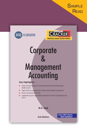 Taxmann's CRACKER – Corporate & Management Accounting