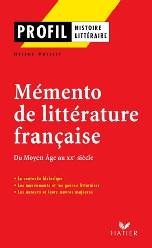 Profil - Mémento de la littérature française