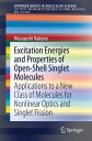 Excitation Energies and Properties of Open-Shell Singlet Molecules Applications to a New Class of Molecules for Nonlinear Optics and Singlet Fission【電子書籍】 Masayoshi Nakano