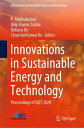 Innovations in Sustainable Energy and Technology Proceedings of ISET 2020【電子書籍】