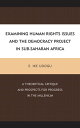 Examining Human Rights Issues and the Democracy Project in Sub-Saharan Africa A Theoretical Critique and Prospects for Progress in the Millennium