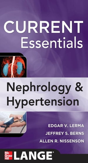 ＜p＞＜strong＞To-the-point diagnostic and therapeutic information on kidney diseases, hypertension, and kidney transplantation＜/strong＞＜/p＞ ＜p＞＜em＞CURRENT Essentials of Nephrology & Hypertension＜/em＞ is a practical, state-of-the-art review of the clinical management of kidney disease and hypertension. Concise and authoritative, the book offers a consistent, easy-to-follow presentation and thoroughly addresses hypertension and the full spectrum of kidney diseases.＜/p＞ ＜ul＞ ＜li＞Conveniently presents one disease per page＜/li＞ ＜li＞Bulleted data covering Essentials of Diagnosis, Differential Diagnosis, and Treatment for each disease state＜/li＞ ＜li＞A Pearl, and in most cases, a reference for each condition＜/li＞ ＜li＞Every section or subsection arranged in alphabetical order＜/li＞ ＜li＞Important subspecialty considerations, including care of pediatric, elderly, diabetic, elderly, diabetic, and critical care patients＜/li＞ ＜/ul＞画面が切り替わりますので、しばらくお待ち下さい。 ※ご購入は、楽天kobo商品ページからお願いします。※切り替わらない場合は、こちら をクリックして下さい。 ※このページからは注文できません。