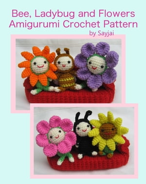 Bee, Ladybug and Flowers Amigurumi Crochet Pattern