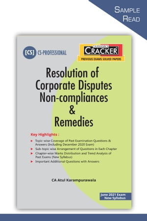 Taxmann's CRACKER – Resolution of Corporate Disputes Non-compliances & Remedies