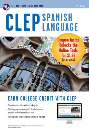 CLEP® Spanish Language: Levels 1 and 2 (Book + Online)