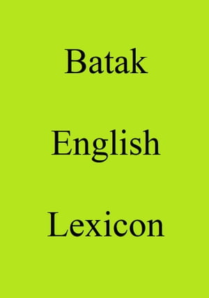 Batak English Lexicon